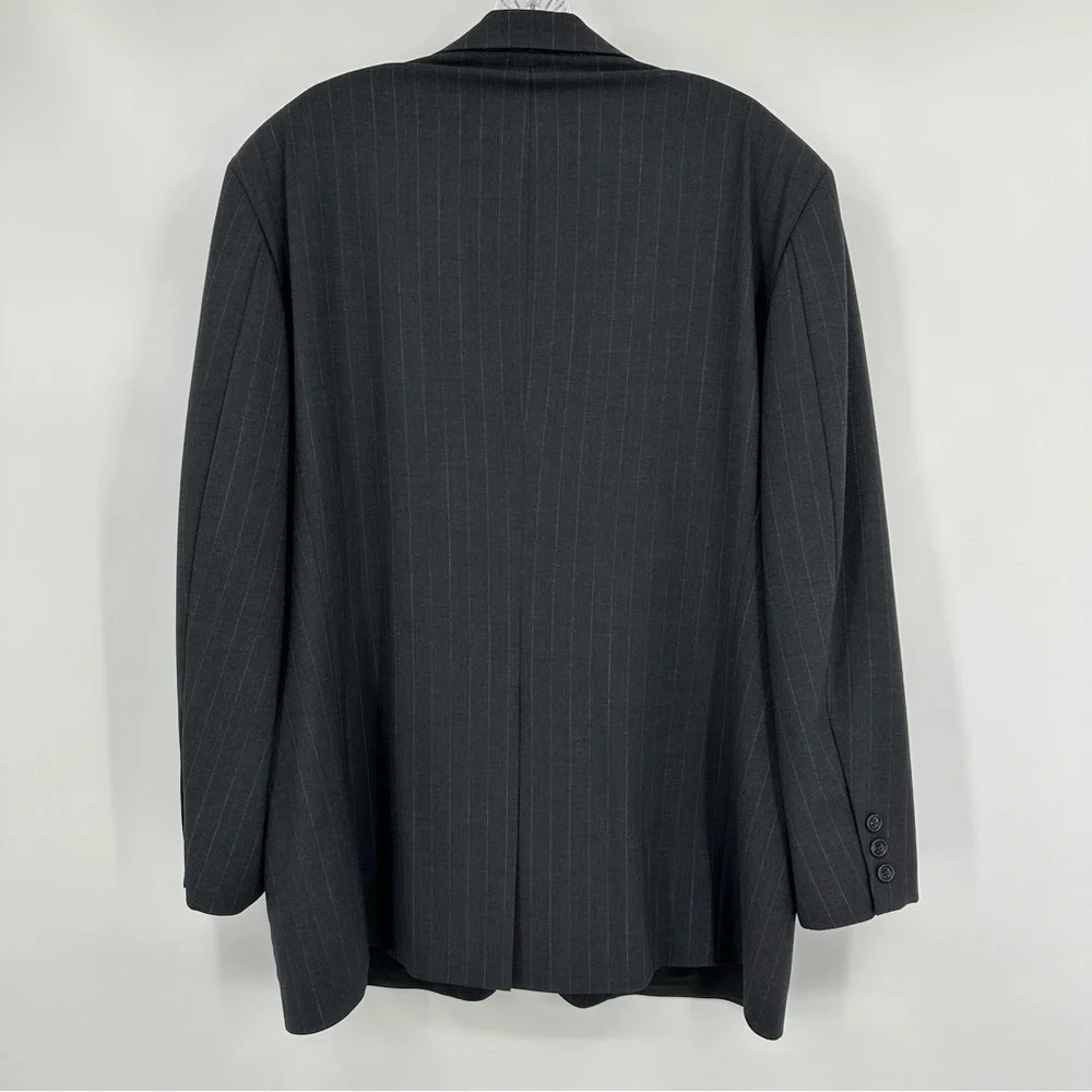 Brooks Brothers Brooksease Wool Striped Suit Coat Sports Coat Gray Size 44R